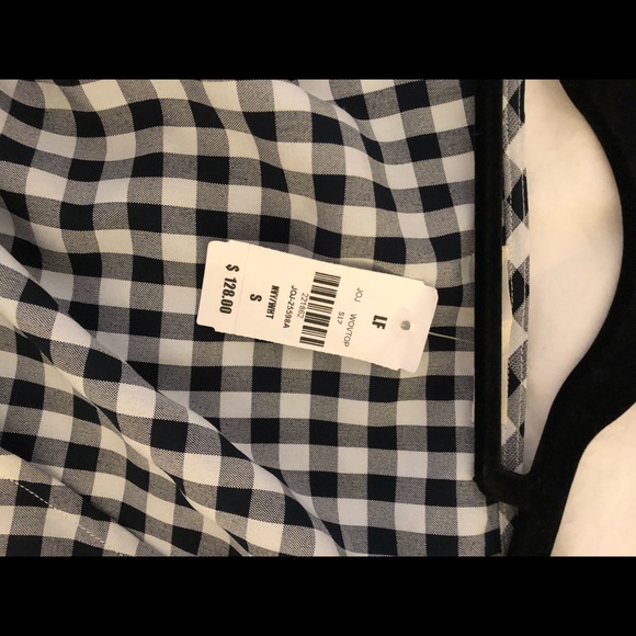 Plaid Long Sleeve Tie Top - Picture 3 of 6